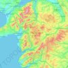 Snowdonia National Park topographic map, elevation, terrain