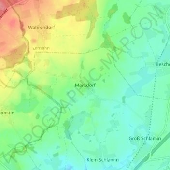 Marxdorf topographic map, elevation, terrain