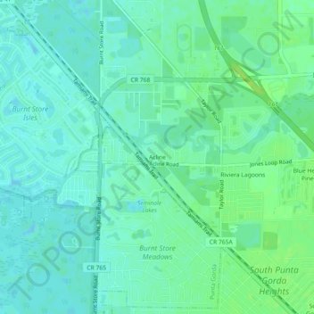 Acline topographic map, elevation, terrain