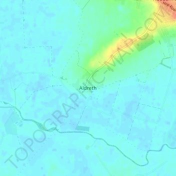 Aldreth topographic map, elevation, terrain