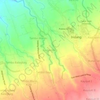 Kaytambog topographic map, elevation, terrain