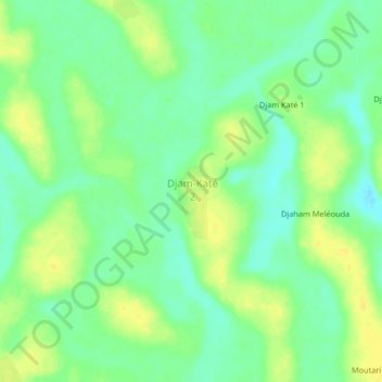 Djam topographic map, elevation, terrain