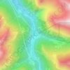 Pragnères topographic map, elevation, terrain