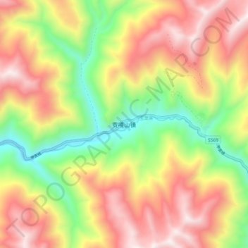 Kanggar topographic map, elevation, terrain