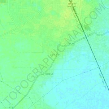 Lahrara topographic map, elevation, terrain