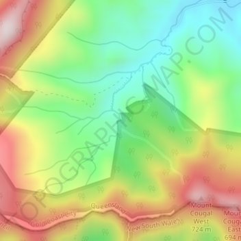 Gorge Falls topographic map, elevation, terrain