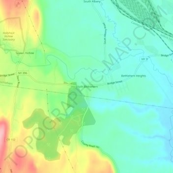 South Bethlehem topographic map, elevation, terrain