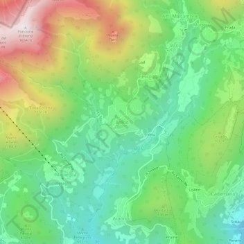 Breno topographic map, elevation, terrain