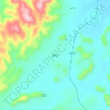 Bameng topographic map, elevation, terrain