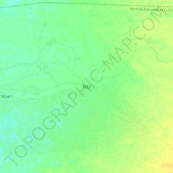 Tebi topographic map, elevation, terrain