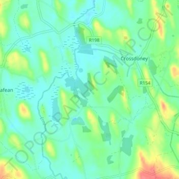 Cornamucklagh topographic map, elevation, terrain