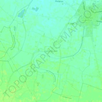 Castell'Aicardi topographic map, elevation, terrain