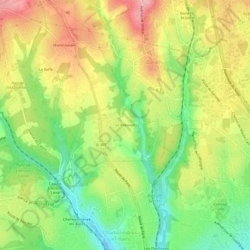 Le Pelosset topographic map, elevation, terrain
