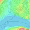 Lausanne topographic map, elevation, terrain