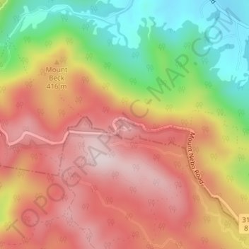 Jolly's Lookout topographic map, elevation, terrain