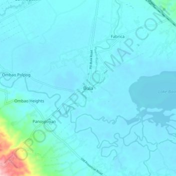 Bula topographic map, elevation, terrain