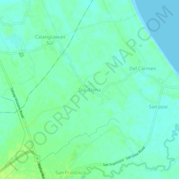 Sta. Elena topographic map, elevation, terrain