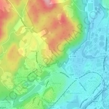 Ryssby klint topographic map, elevation, terrain