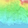Cantinho topographic map, elevation, terrain