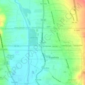 Fairview topographic map, elevation, terrain