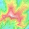 Port hills topographic map, elevation, terrain