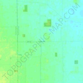Circle Hill topographic map, elevation, terrain
