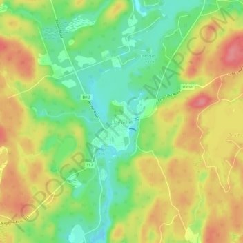 Baysville topographic map, elevation, terrain