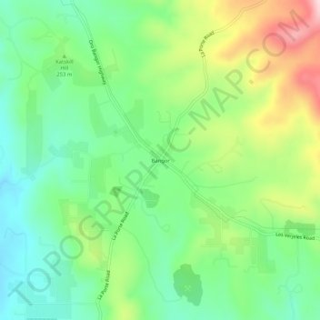 Bangor topographic map, elevation, terrain