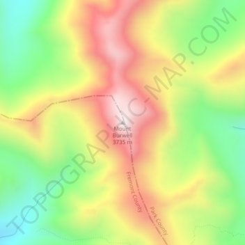 Mount Burwell topographic map, elevation, terrain