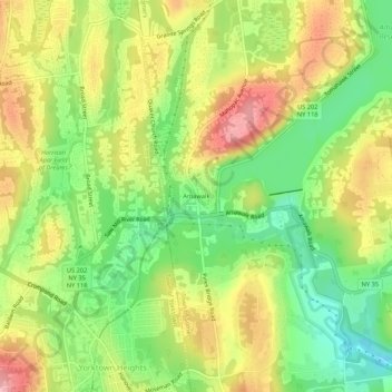 Amawalk topographic map, elevation, terrain