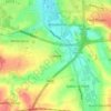 Hawley topographic map, elevation, terrain