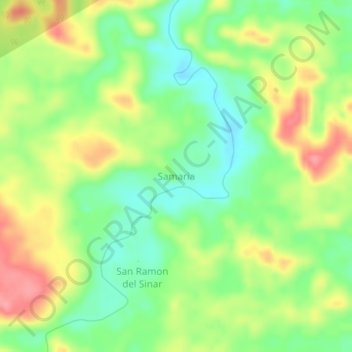 Samaria topographic map, elevation, terrain