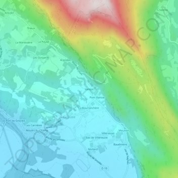 Varepe topographic map, elevation, terrain