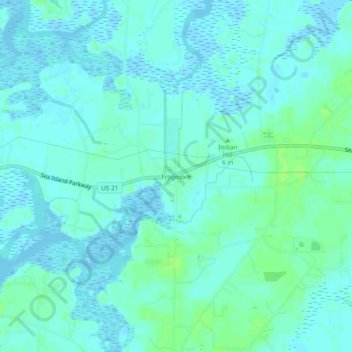 Frogmore topographic map, elevation, terrain