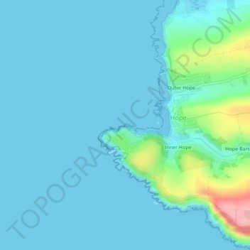 Yeovil Rock topographic map, elevation, terrain