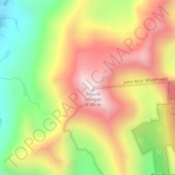 Mount Morgan topographic map, elevation, terrain