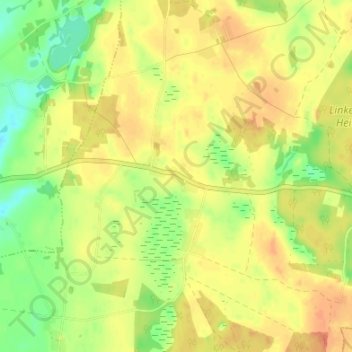Bismark topographic map, elevation, terrain