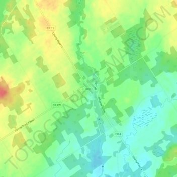 Tamworth topographic map, elevation, terrain