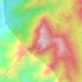 Tikaboo Peak topographic map, elevation, terrain