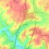 Oaklands topographic map, elevation, terrain