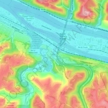 Groveton topographic map, elevation, terrain
