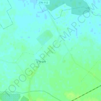 Виноградное topographic map, elevation, terrain