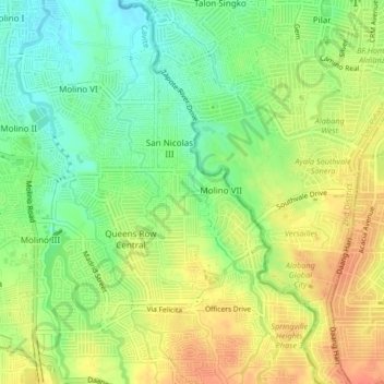 Molino 7 topographic map, elevation, terrain