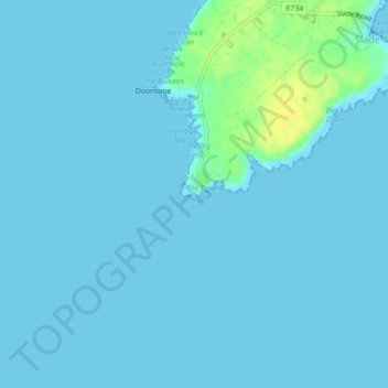 Hook Head topographic map, elevation, terrain