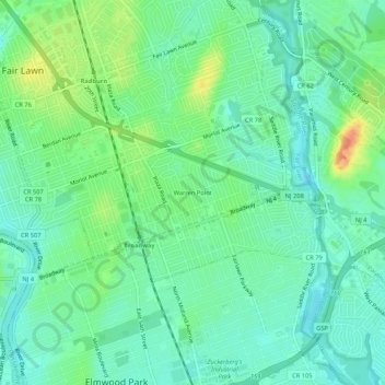 Warren Point topographic map, elevation, terrain