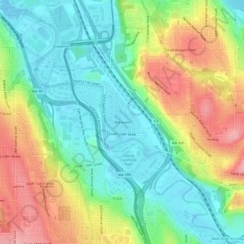 Allentown topographic map, elevation, terrain