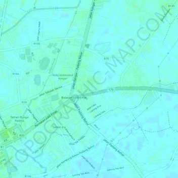 Taman Sena Indah topographic map, elevation, terrain