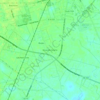 Kingsville Heights topographic map, elevation, terrain