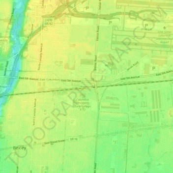 Roseland topographic map, elevation, terrain