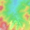 Jeriau Waterfall topographic map, elevation, terrain